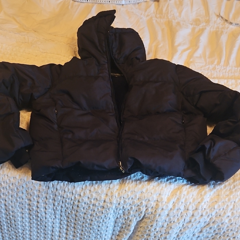 Steve Madden Cropped Black Puffer Jacket Xxl